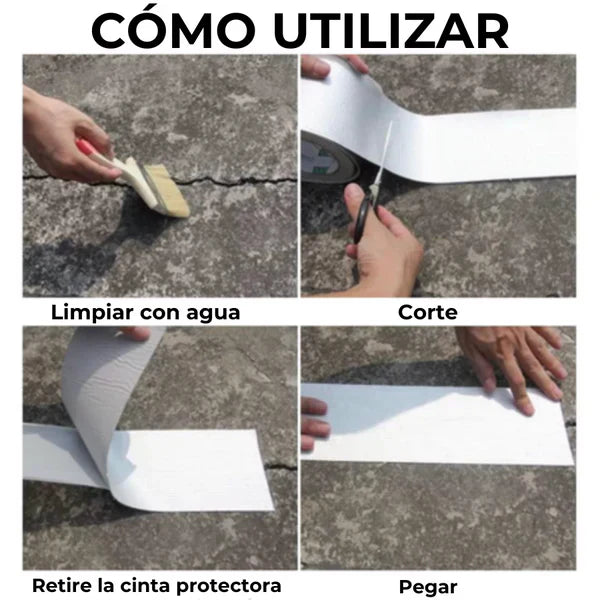 Cinta Super Impermeable ColaMax™ - La Solución para las Grietas