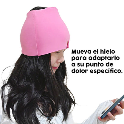 Gorro de Gel Frío para Migrañas, Dolores de Cabeza y Estrés